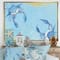 Designart - Blue Coastal crab Battle - Nautical & Coastal Canvas in Gold Frame